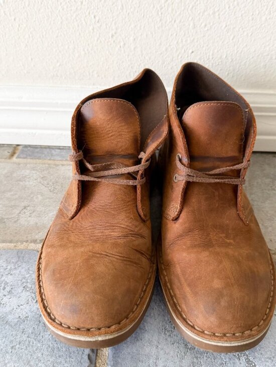 Clarks Desert Trek Chukka Boots Brown Leather Lace Up Men’s Size 9